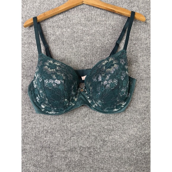 Victoria's Secret Other - Victoria's Secret Body by Victoria Lined Demi‎ Bra Green Lace 36DD
